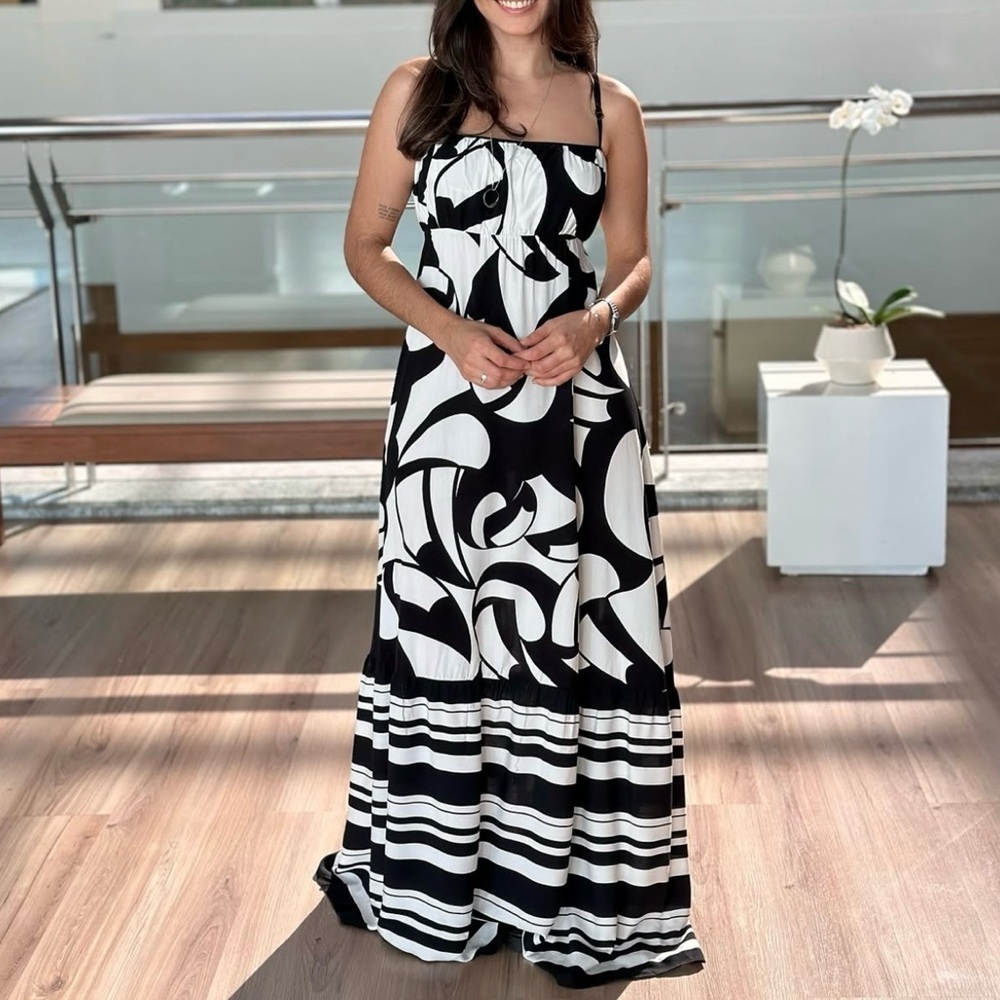 FARM Rio Toucans Maxi Dress Size M